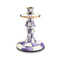 Violet Check Small Candlestick