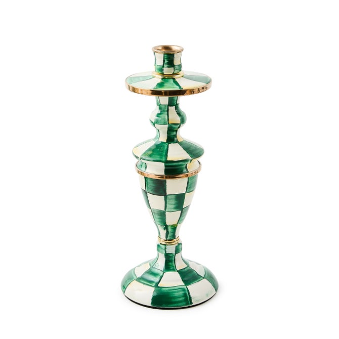 Emerald Check Medium Candlestick image number 0