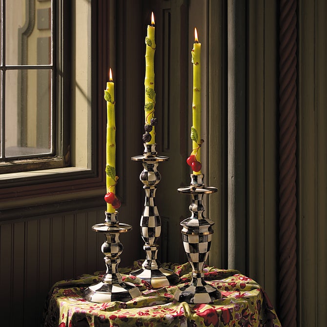 Courtly Check Medium Enamel Candlestick image number 8