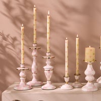 Rosy Check Large Candlestick