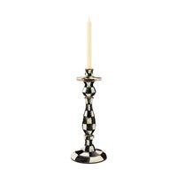 Courtly Check Large Enamel Candlestick