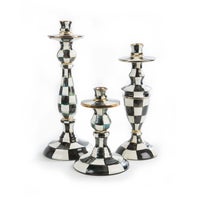 Courtly Check Large Enamel Candlestick