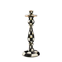 Courtly Check Large Enamel Candlestick