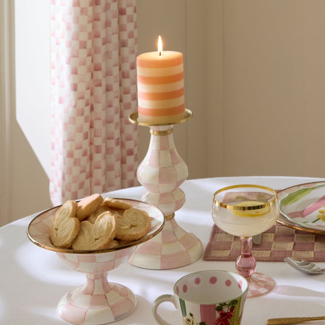 Rosy Check Medium Pillar Candlestick image number 4