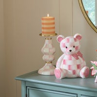 Rosy Check Medium Pillar Candlestick