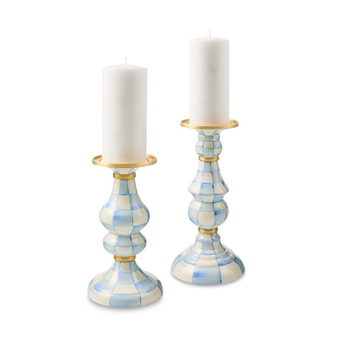 Sky Check Large Pillar Candlestick image number 1