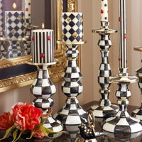 Courtly Check Large Pillar Candlestick