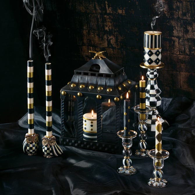 Courtly Check Large Pillar Candlestick image number 3
