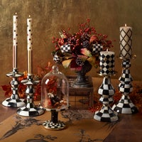 Courtly Check Large Pillar Candlestick
