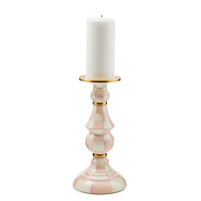 Rosy Check Large Pillar Candlestick image number 2