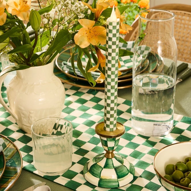 Emerald Check Short Candlestick image number 1