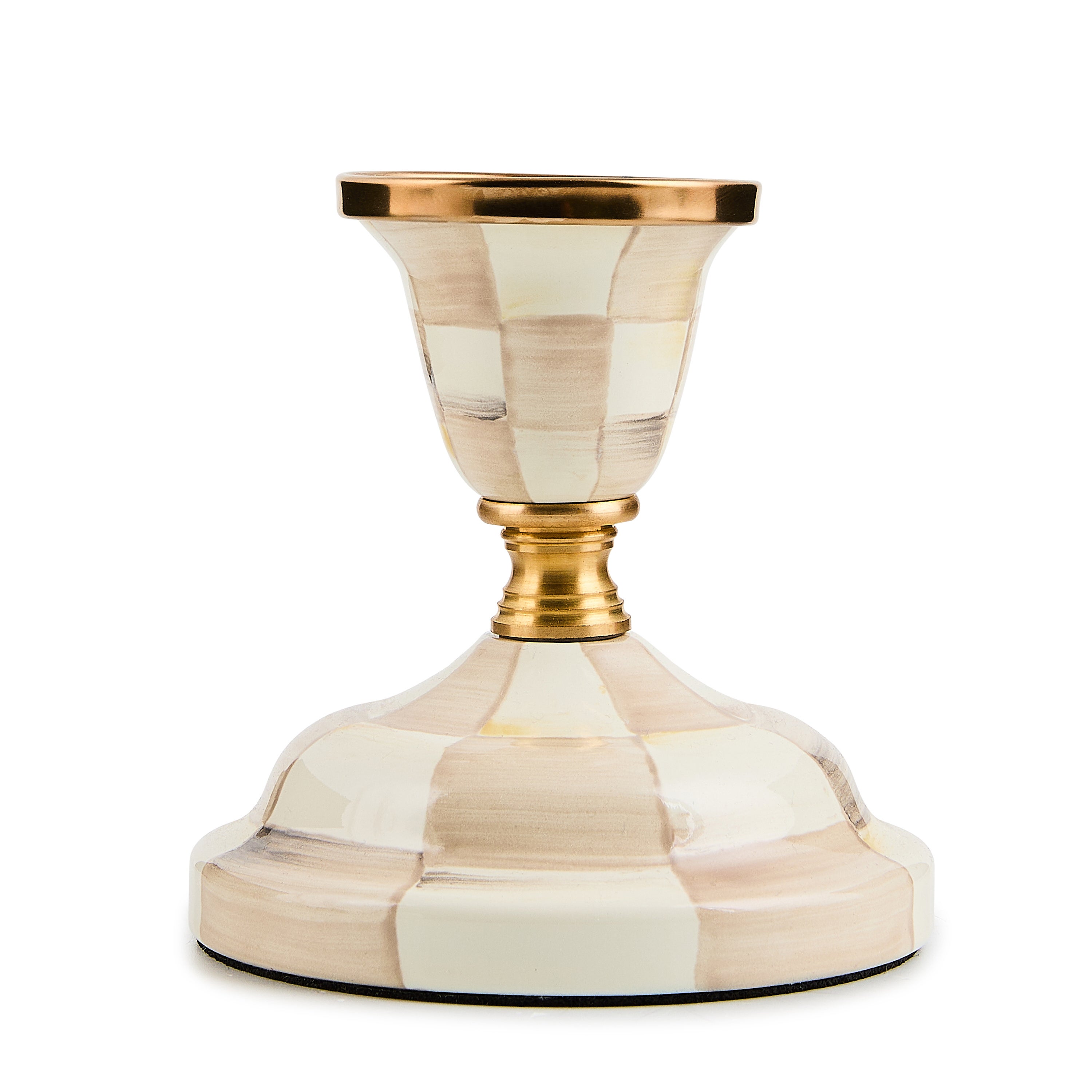 MacKenzie-Childs | Mocha Check Short Candlestick