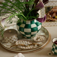 Emerald Check Large Vase