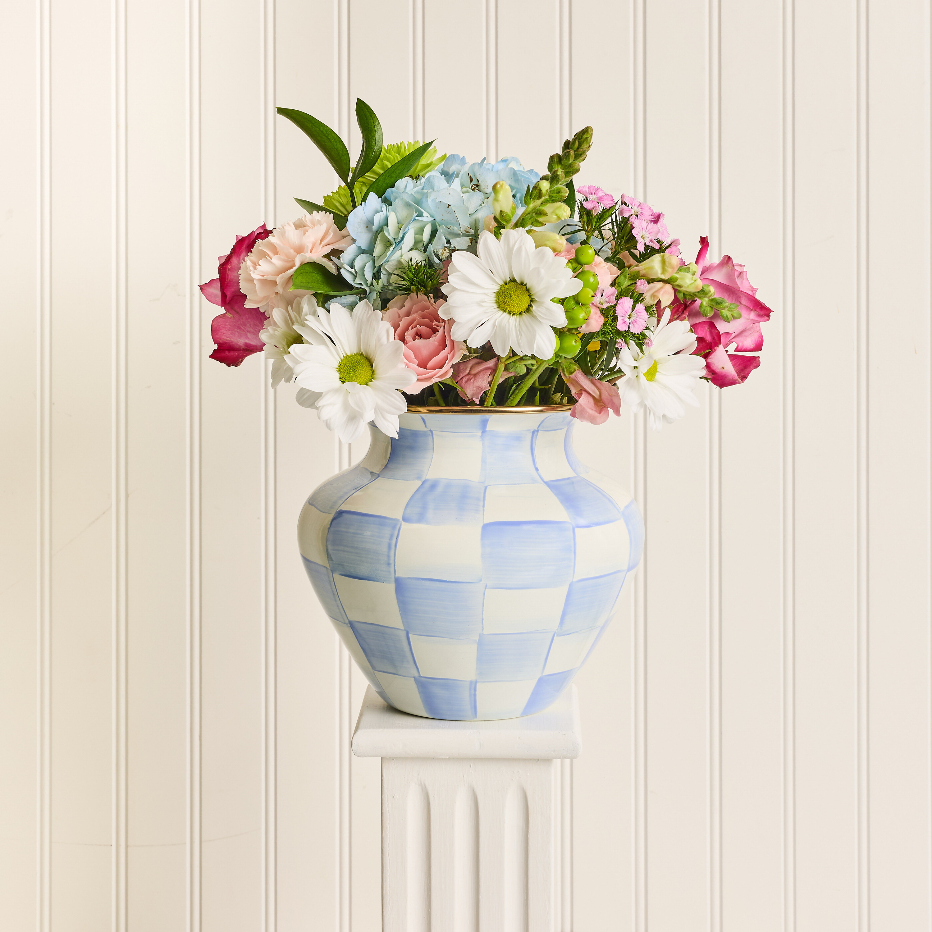 MacKenzie-Childs Sky Check Vase - Thumbnail 2