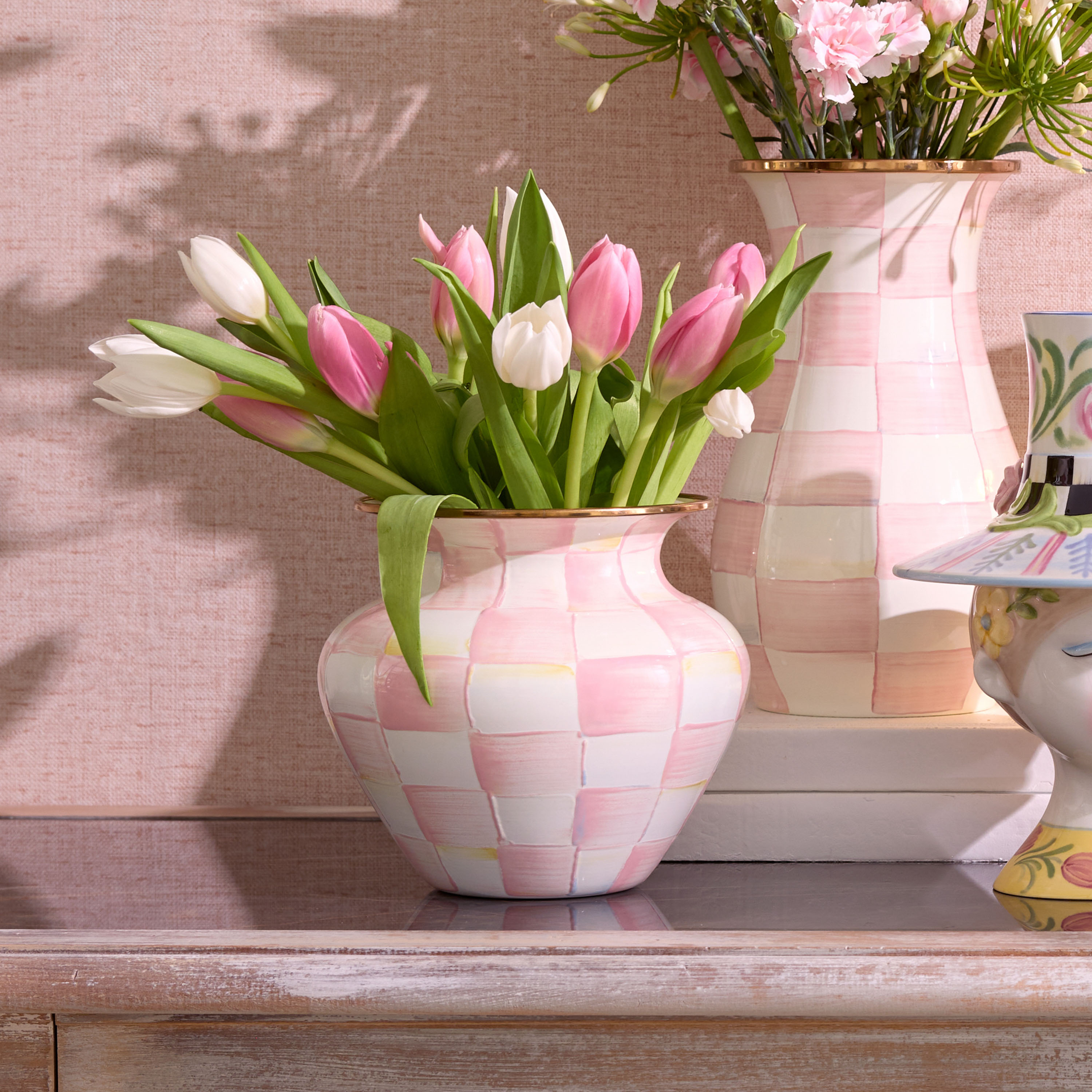 MacKenzie-Childs | Rosy Check Large Vase