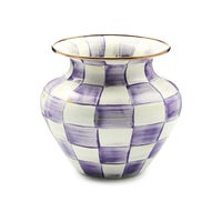Violet Check Large Vase