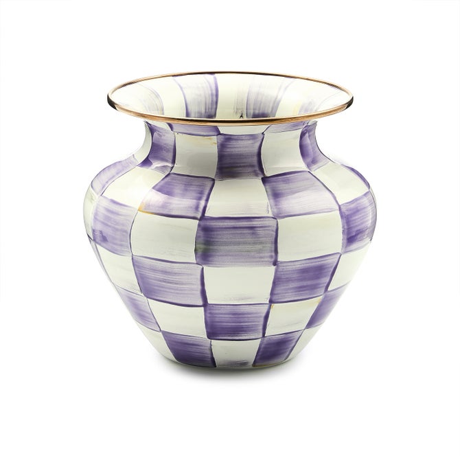 Violet Check Large Vase image number 0