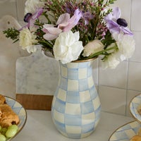 Sky Check Tall Vase
