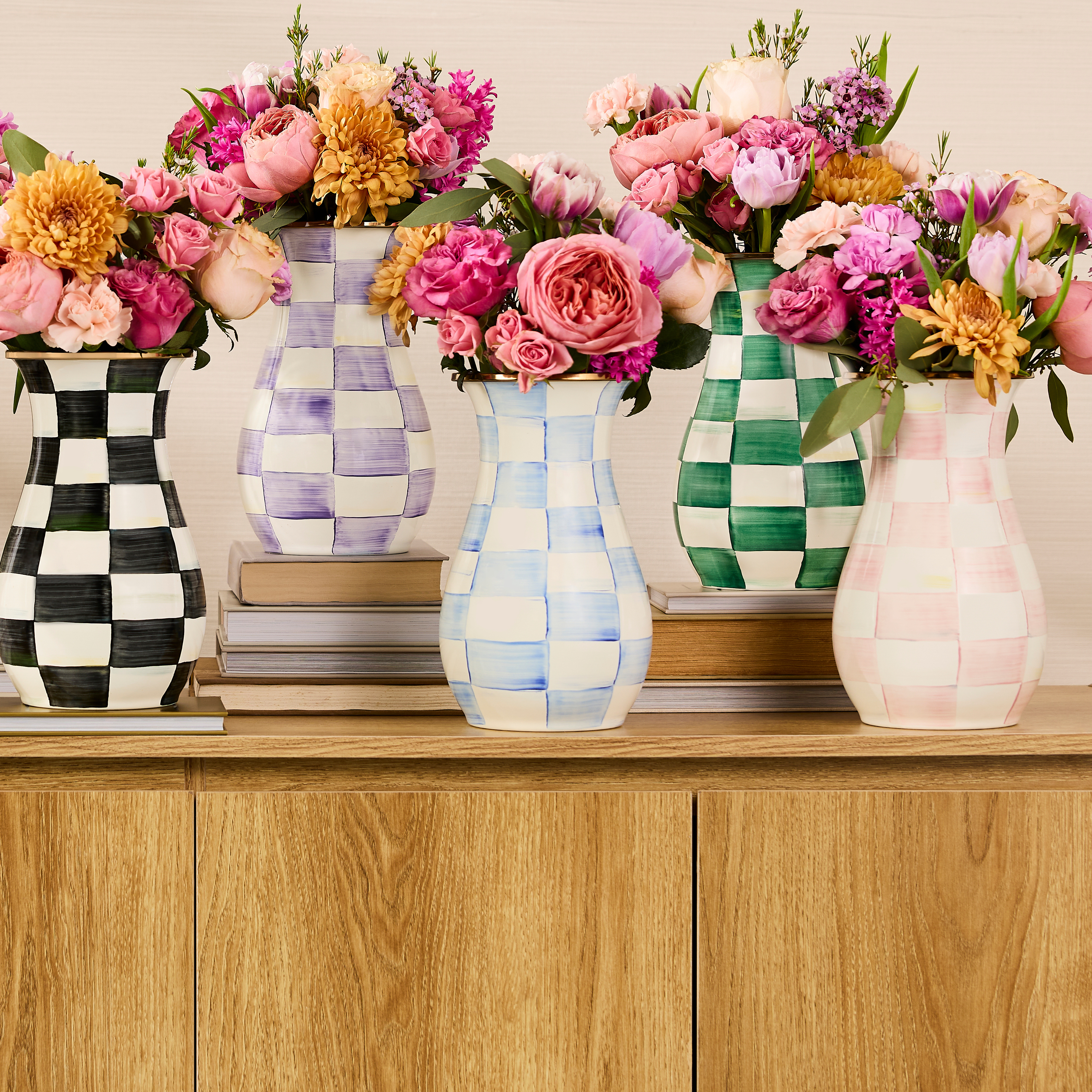MacKenzie-Childs | Sky Check Tall Vase