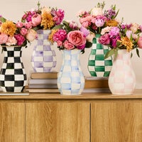 Sky Check Tall Vase