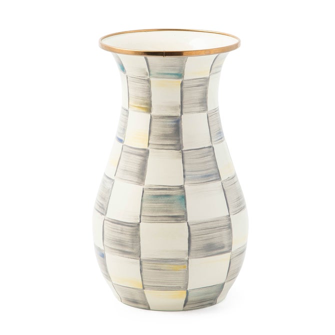 Sterling Check Tall Vase image number 0