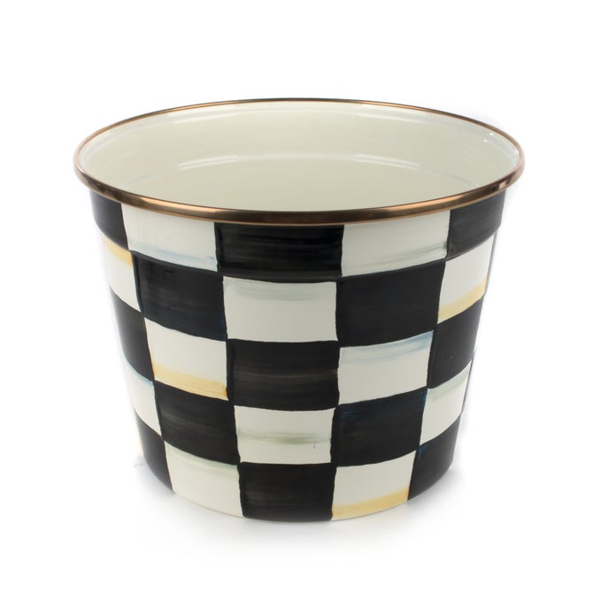 Courtly Check Enamel Mum Pot image number 0