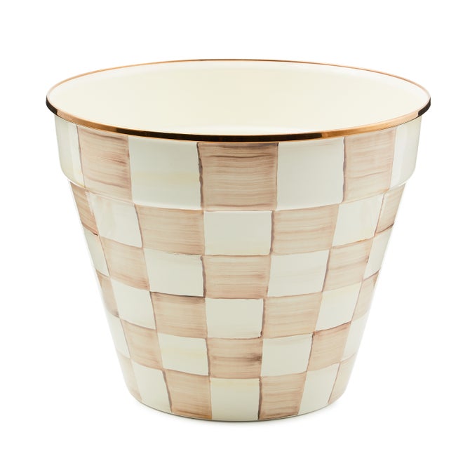 Mocha Check Extra Large Garden Pot image number 0