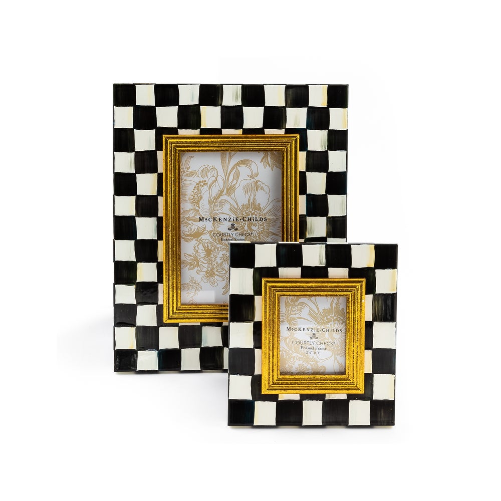 MacKenzie-Childs | Courtly Check Enamel Frames, Set of 2