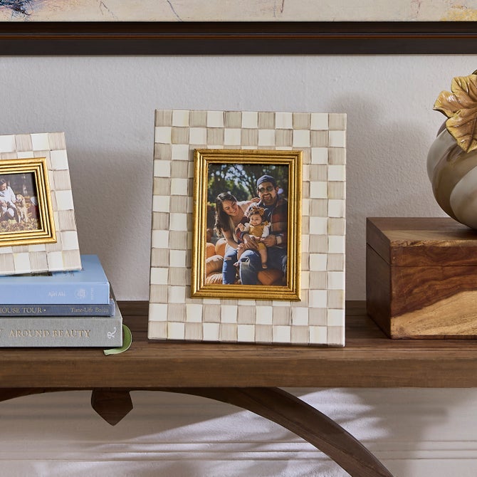 Mocha Check 4" x 6" Frame image number 1