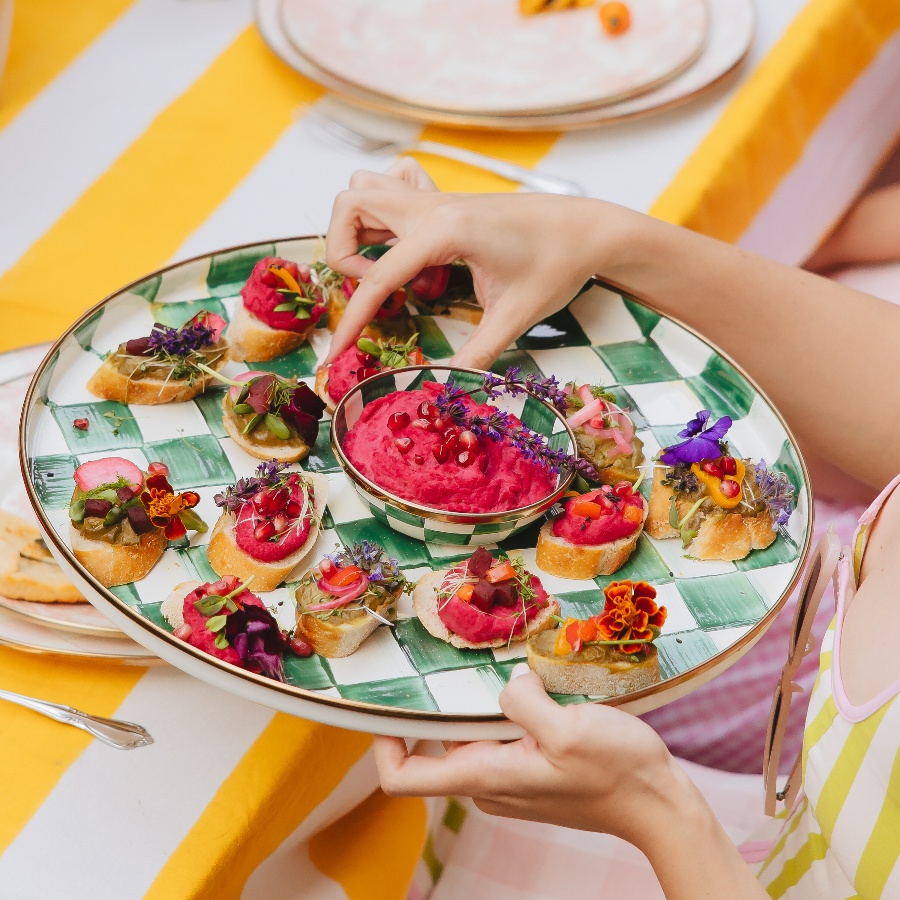 MacKenzie-Childs Check Relish Dish - Thumbnail 3