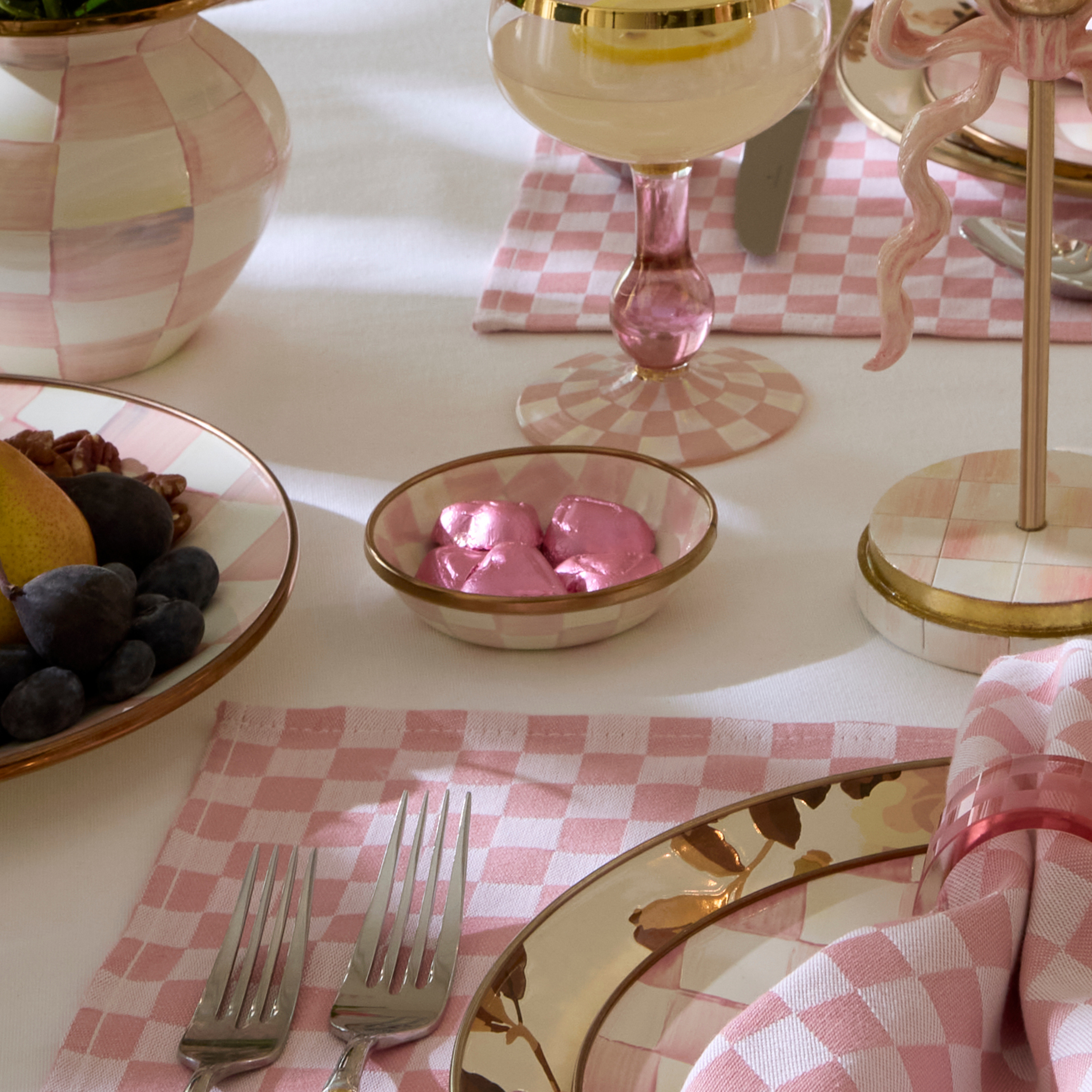 MacKenzie-Childs Rosy Check Relish Dish - Thumbnail 5