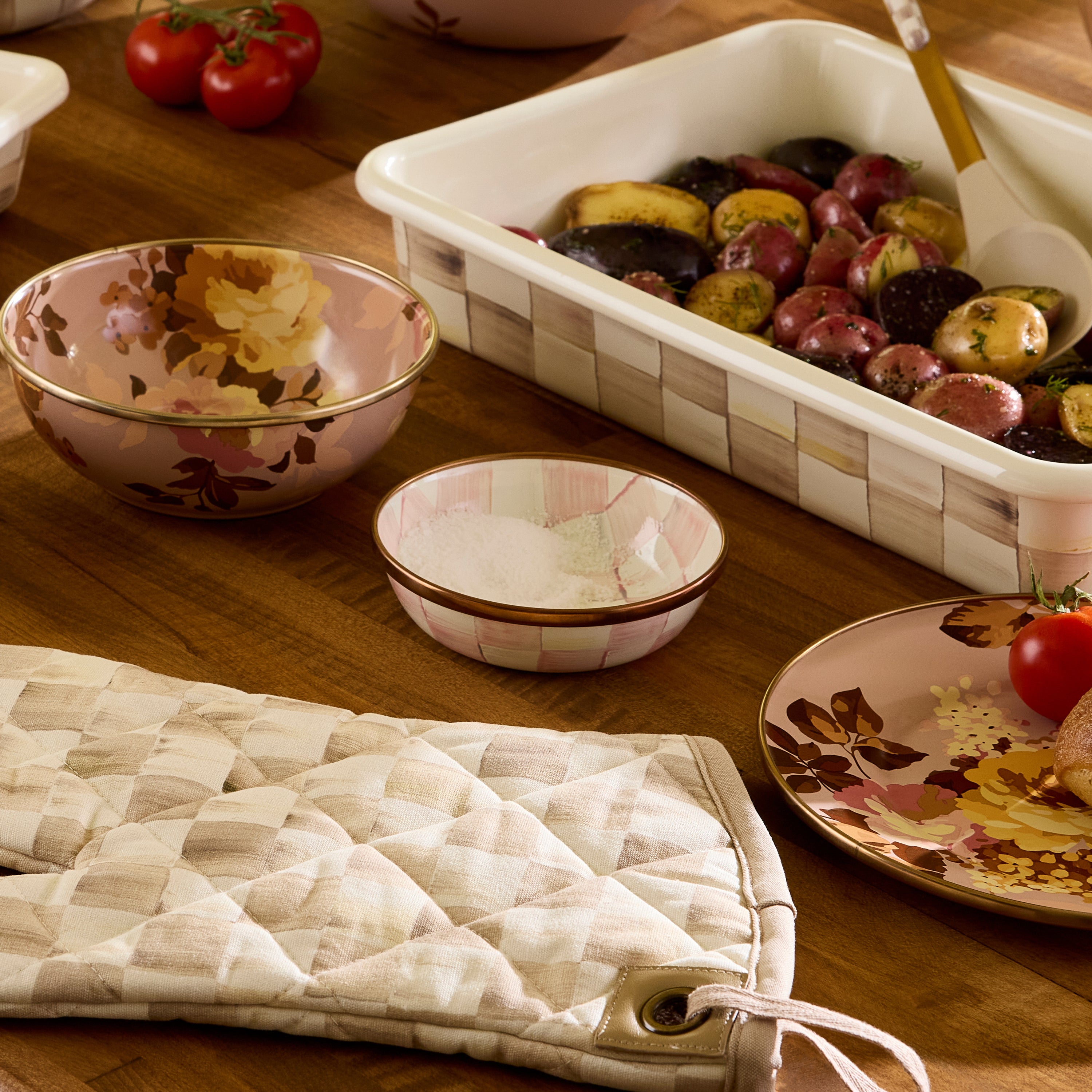 MacKenzie-Childs | Rosy Check Relish Dish