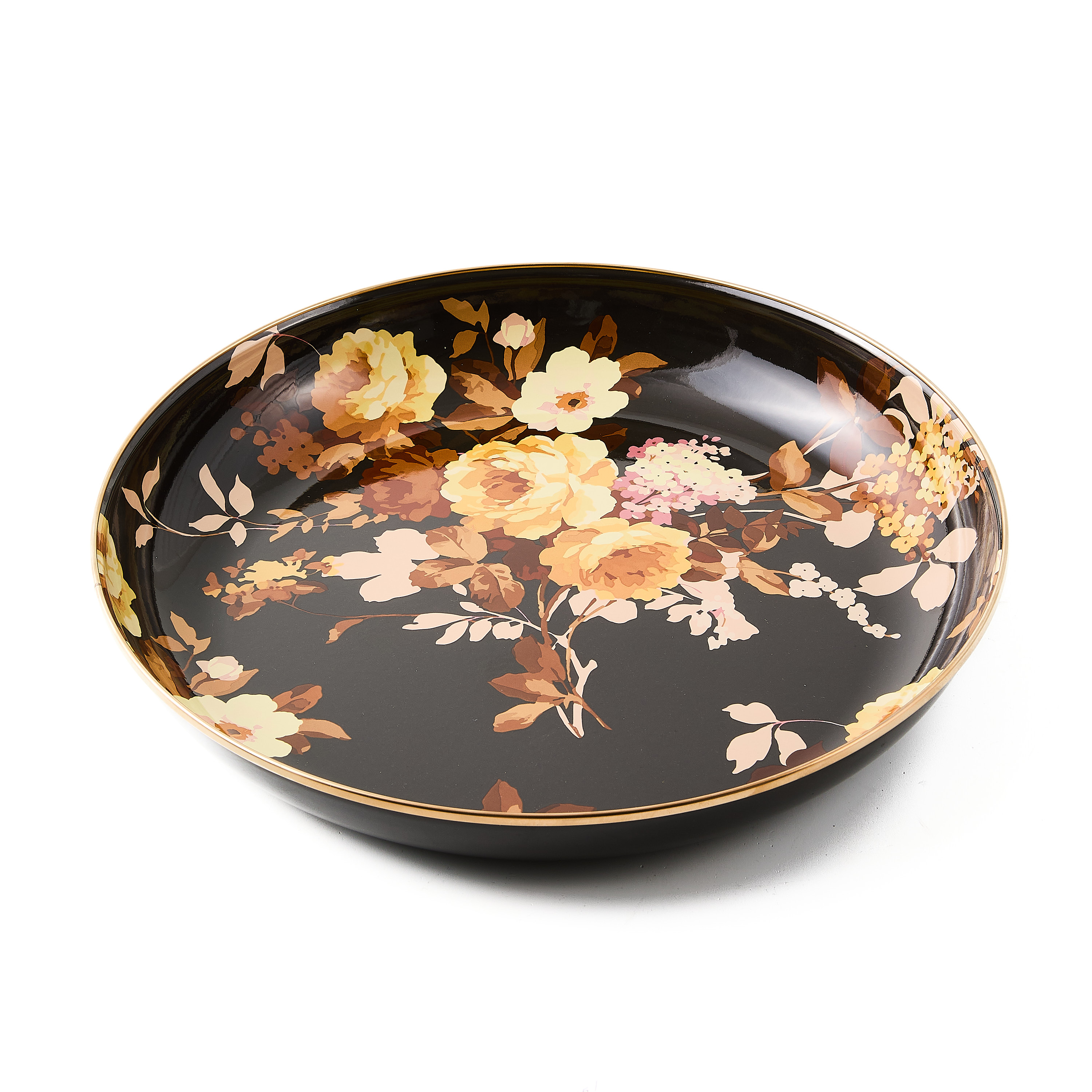 MacKenzie-Childs | Wild Rose Brown Abundant Bowl