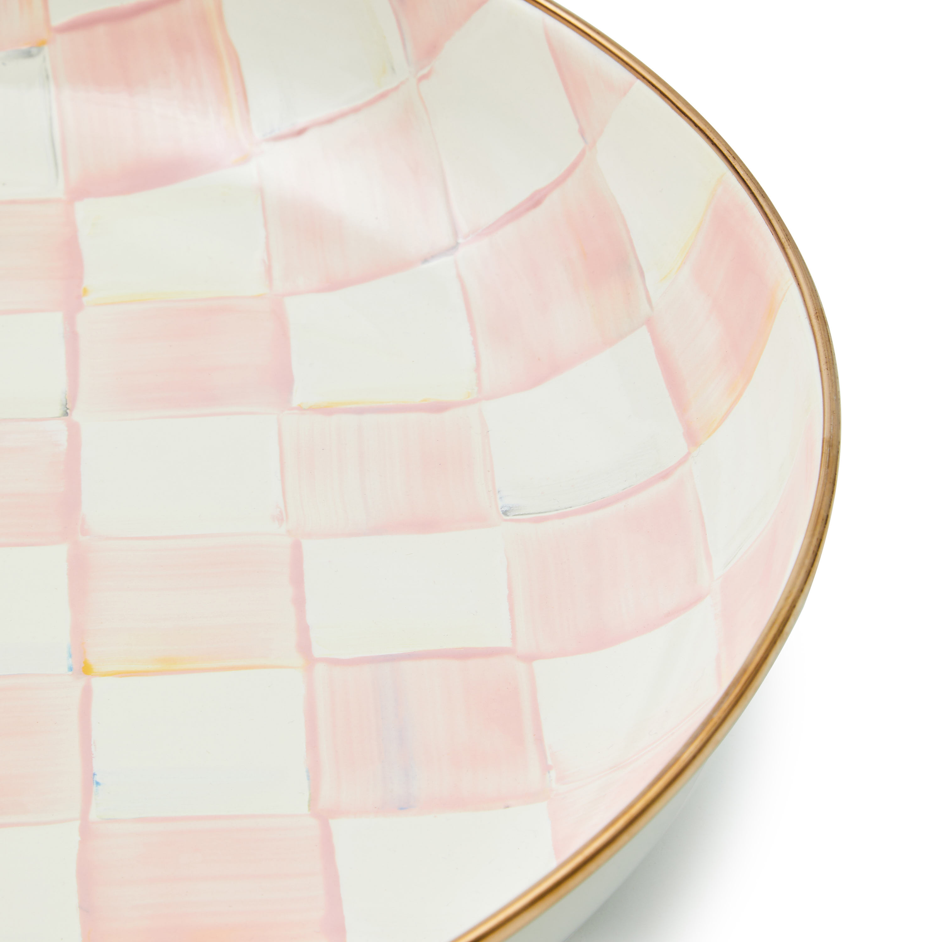 MacKenzie-Childs Rosy Check Bowl