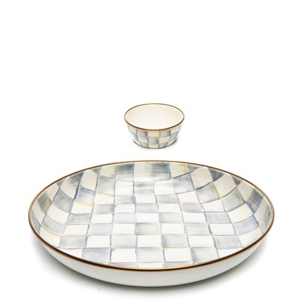 Sterling Check Chip & Dip Set