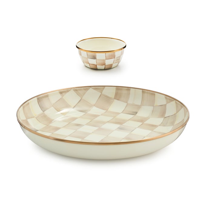 Mocha Check Chip & Dip Set image number 0