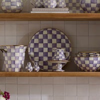 Violet Check Abundant Bowl