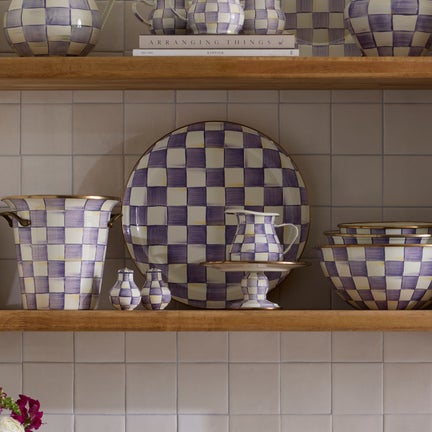 Violet Check Abundant Bowl