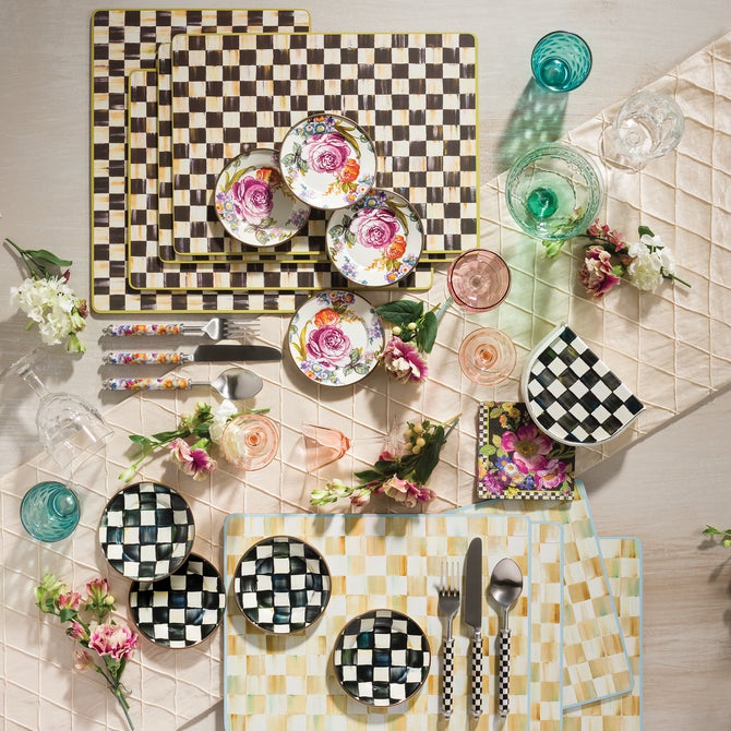 Courtly Check Appetizer Plates, Set of 4 image number 3