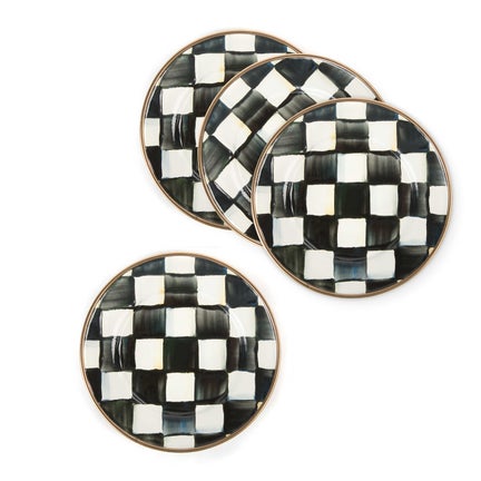 Courtly Check Appetizer Plates, Set of 4
