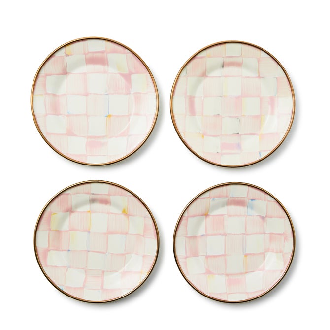 Rosy Check Appetizer Plates, Set of 4 image number 3