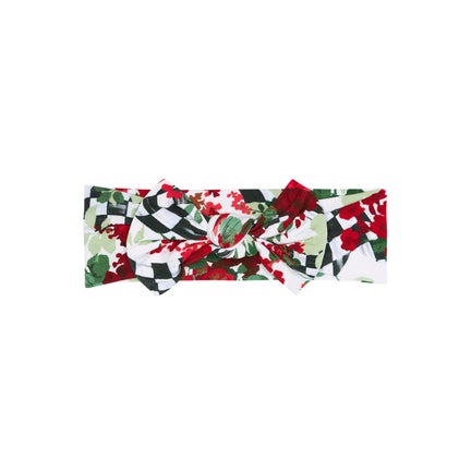 Posh Peanut Wild Rose Check Swaddle Headband Set