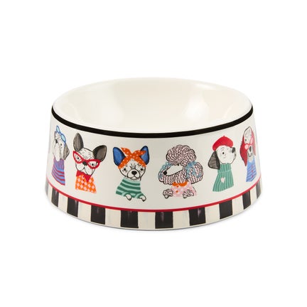 Courtly Check Ceramic Pet Dish