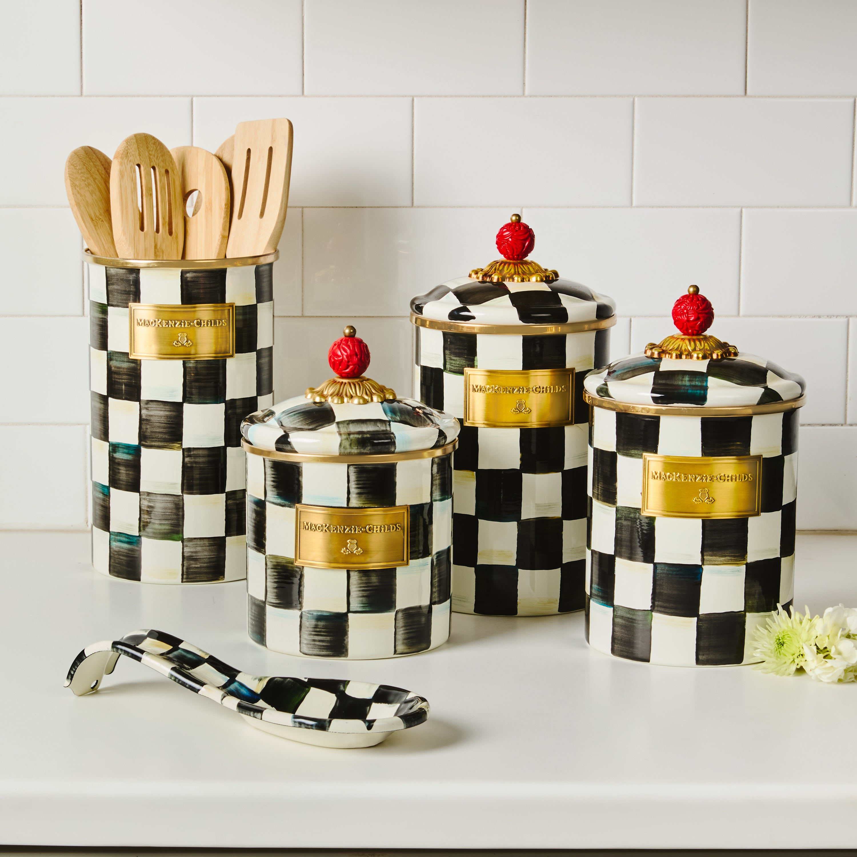 MacKenzie-Childs | Courtly Check 5pc Kitchen Essentials Set