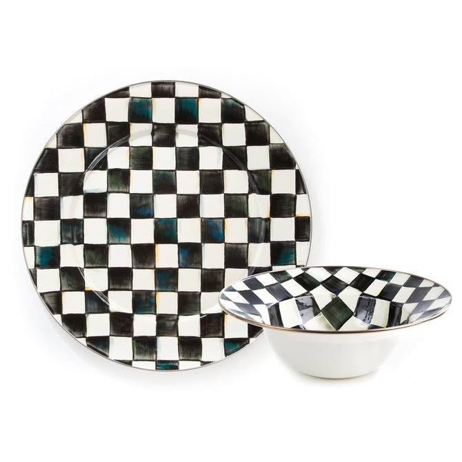 Courtly Check Serving Platter & Bowl Set image number 0
