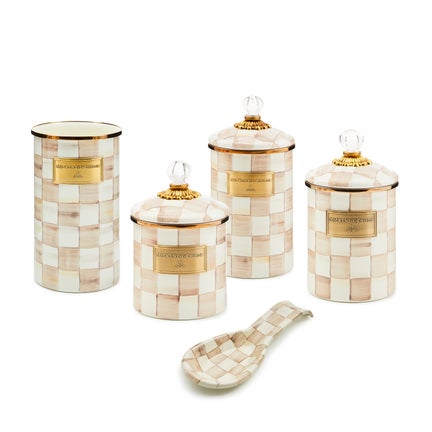 Mocha Check 5pc Kitchen Essentials Set