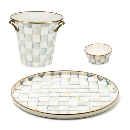 Sterling Check Wine Service Set