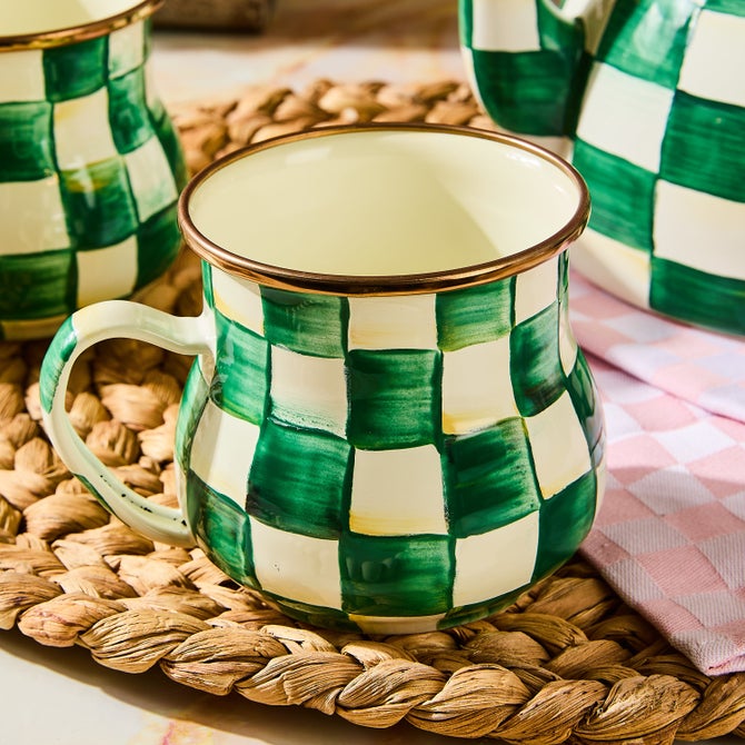 Check Enamel Mug image number 1