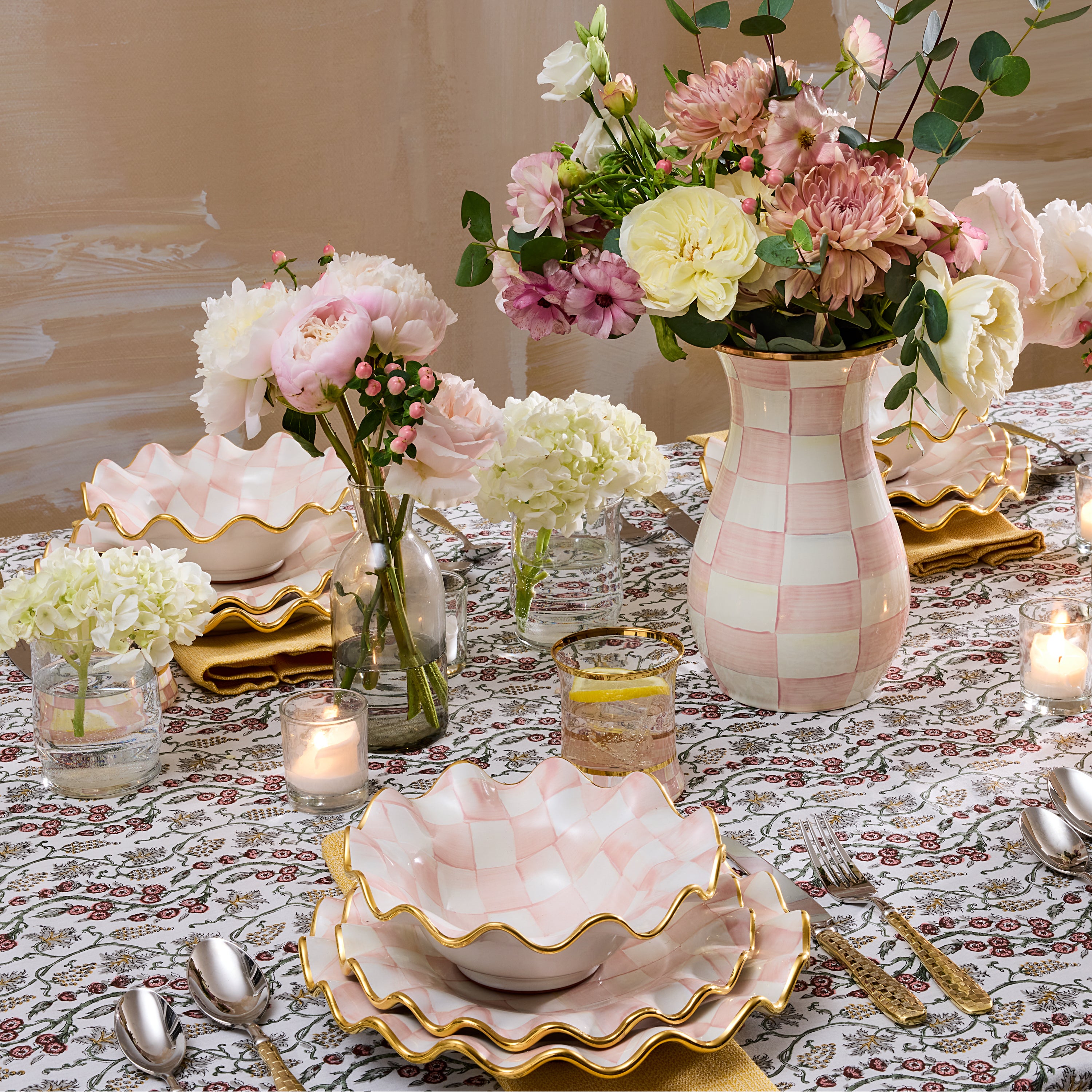 MacKenzie-Childs | Courtly Check Ceramic Fluted Breakfast Bowl
