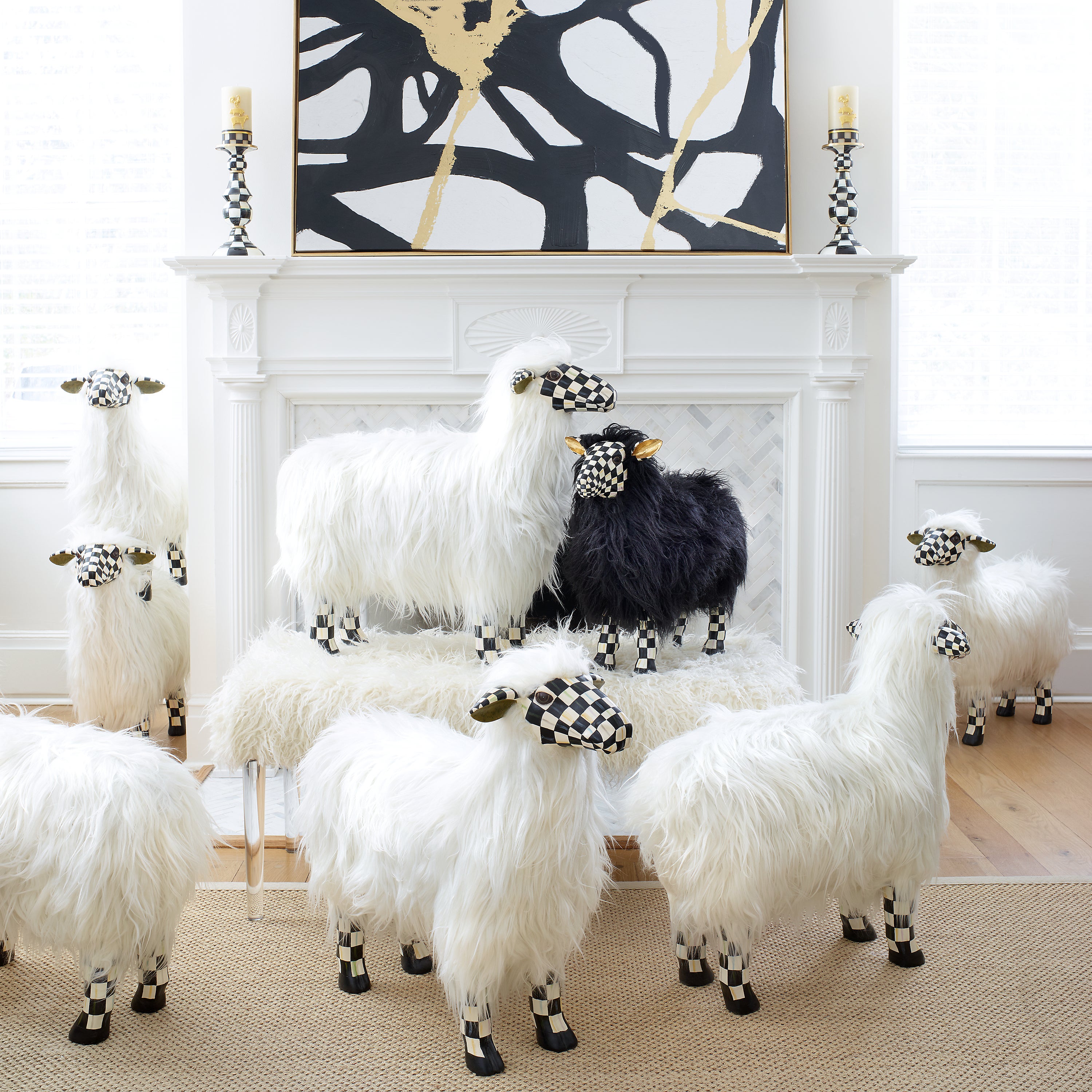 新品未開封 BELL'S YEAR OF THE SHEEP 12 years MacKenzie-Childs | Courtly Check Black Sheep - Small